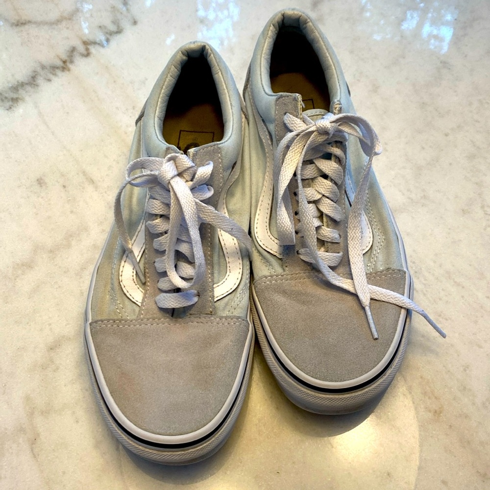 Light aqua blue Vans sneakers - size 7 men. Size 8.5 women.